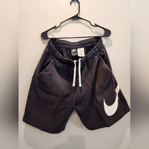 Nike Sportswear Club Men's Cotton Graphic Black Shorts Side Swoosh Logo Medium M